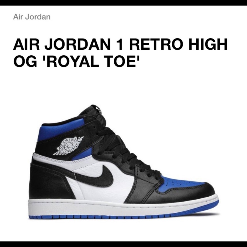 Air Jordan 1 Retro High OG Royal Toe